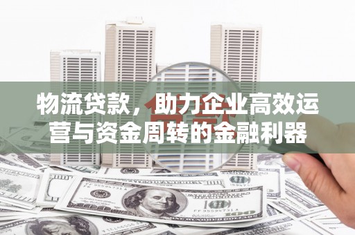 赵县物流贷款，助力企业高效运营与资金周转的金融利器