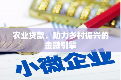赵县农业贷款，助力乡村振兴的金融引擎