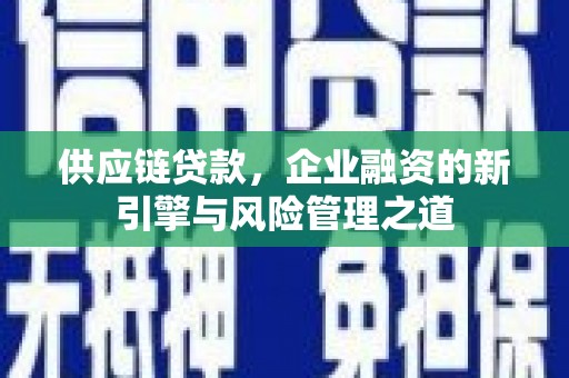 赵县供应链贷款，企业融资的新引擎与风险管理之道
