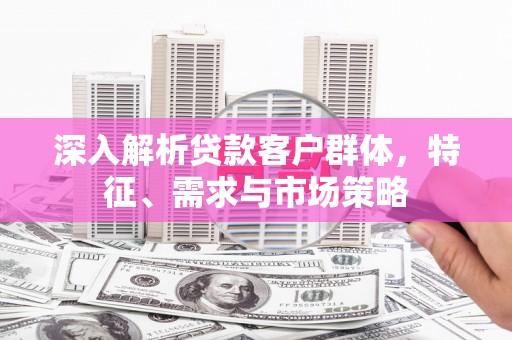 赵县深入解析贷款客户群体，特征、需求与市场策略