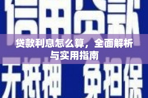 赵县贷款利息怎么算，全面解析与实用指南
