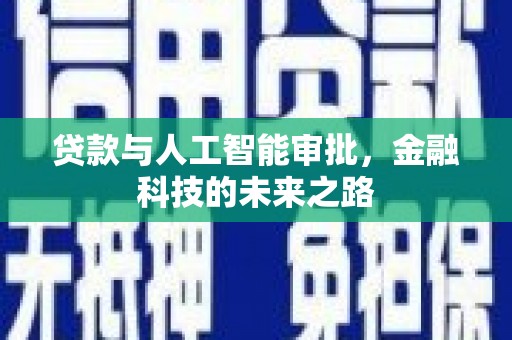 赵县贷款与人工智能审批，金融科技的未来之路