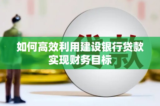 赵县如何高效利用建设银行贷款实现财务目标
