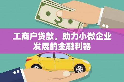 赵县工商户贷款，助力小微企业发展的金融利器