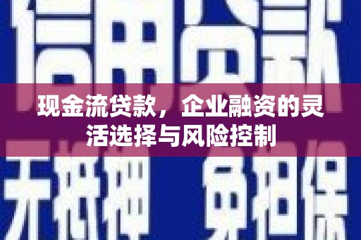 赵县现金流贷款，企业融资的灵活选择与风险控制