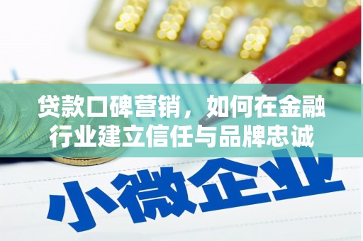 赵县贷款口碑营销，如何在金融行业建立信任与品牌忠诚