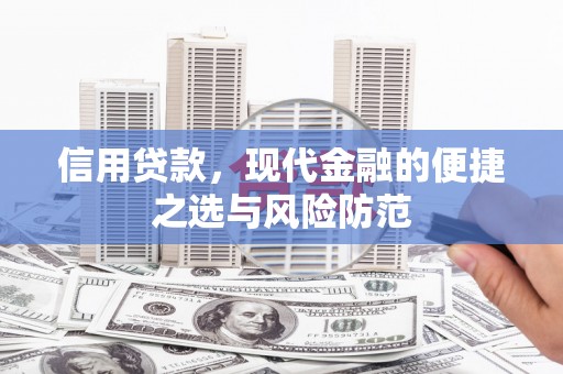 赵县信用贷款，现代金融的便捷之选与风险防范