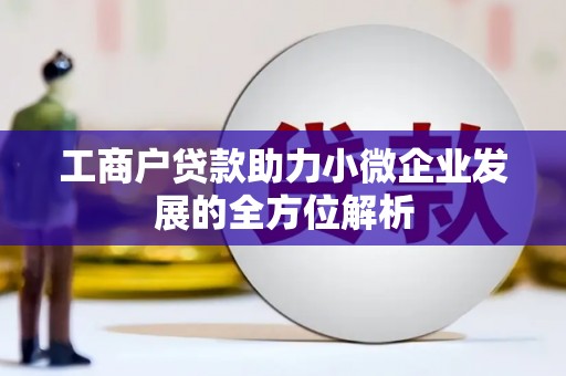 赵县工商户贷款助力小微企业发展的全方位解析