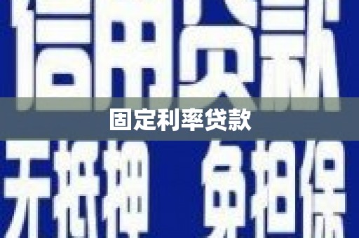 赵县固定利率贷款