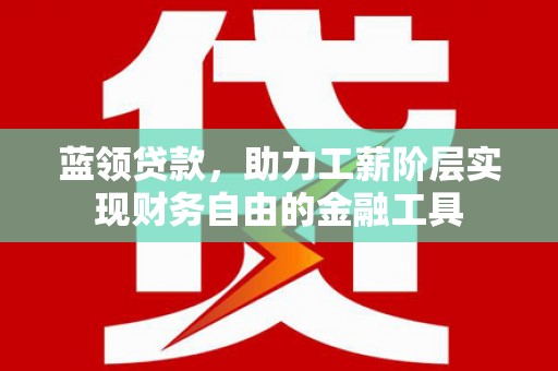 赵县蓝领贷款，助力工薪阶层实现财务自由的金融工具