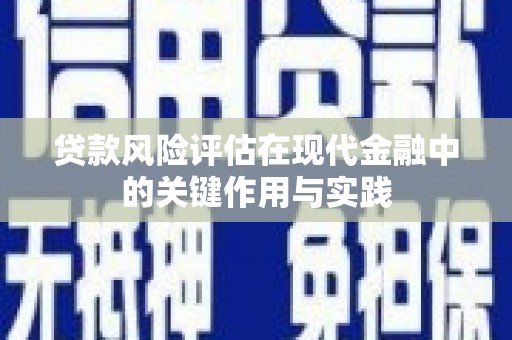 赵县贷款风险评估在现代金融中的关键作用与实践