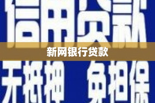 赵县新网银行贷款