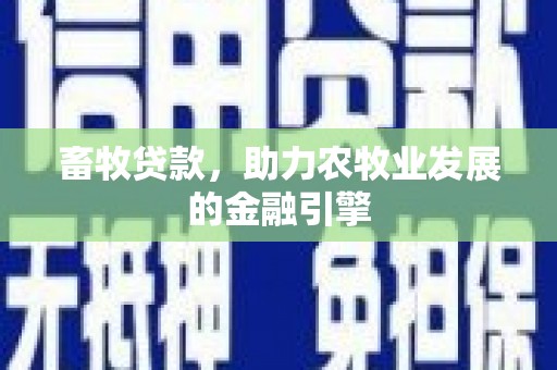 赵县畜牧贷款，助力农牧业发展的金融引擎
