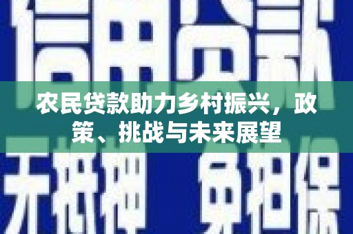 赵县农民贷款助力乡村振兴，政策、挑战与未来展望