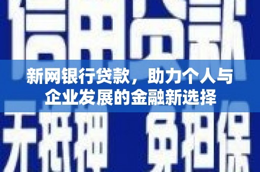 赵县新网银行贷款，助力个人与企业发展的金融新选择
