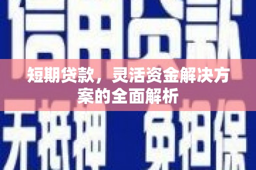 赵县短期贷款，灵活资金解决方案的全面解析