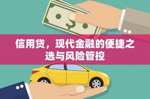 赵县信用贷，现代金融的便捷之选与风险管控