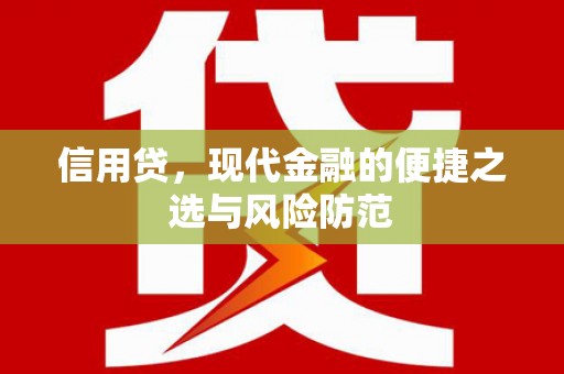 赵县信用贷，现代金融的便捷之选与风险防范