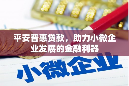 赵县平安普惠贷款，助力小微企业发展的金融利器