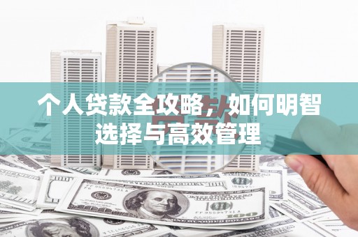 赵县个人贷款全攻略，如何明智选择与高效管理