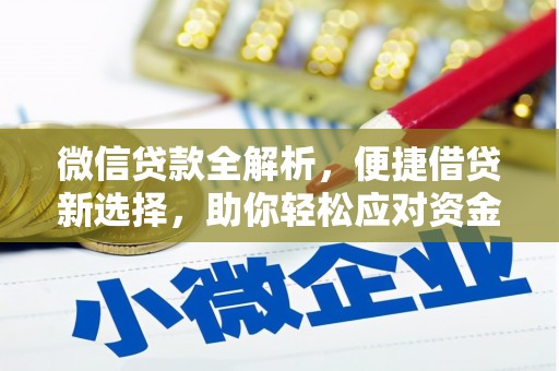 赵县微信贷款全解析，便捷借贷新选择，助你轻松应对资金需求