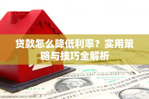 赵县贷款怎么降低利率？实用策略与技巧全解析